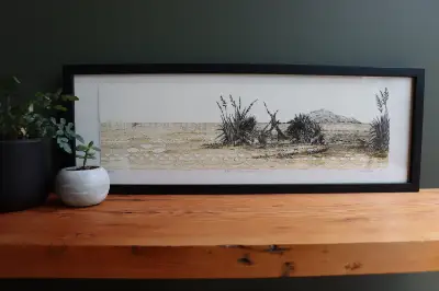 Kirsty White - Kapiti Island beyond Te Horo Beach