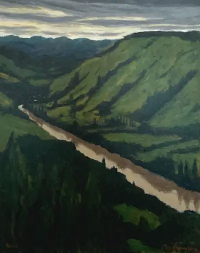 Max Thomson - Gentle Annie View over Whanganui River