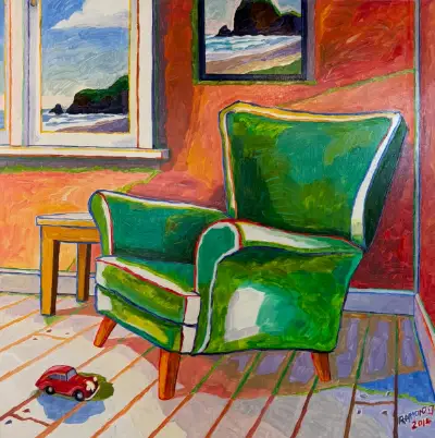 Raymond Jennings - Bach Interior with Green Chair